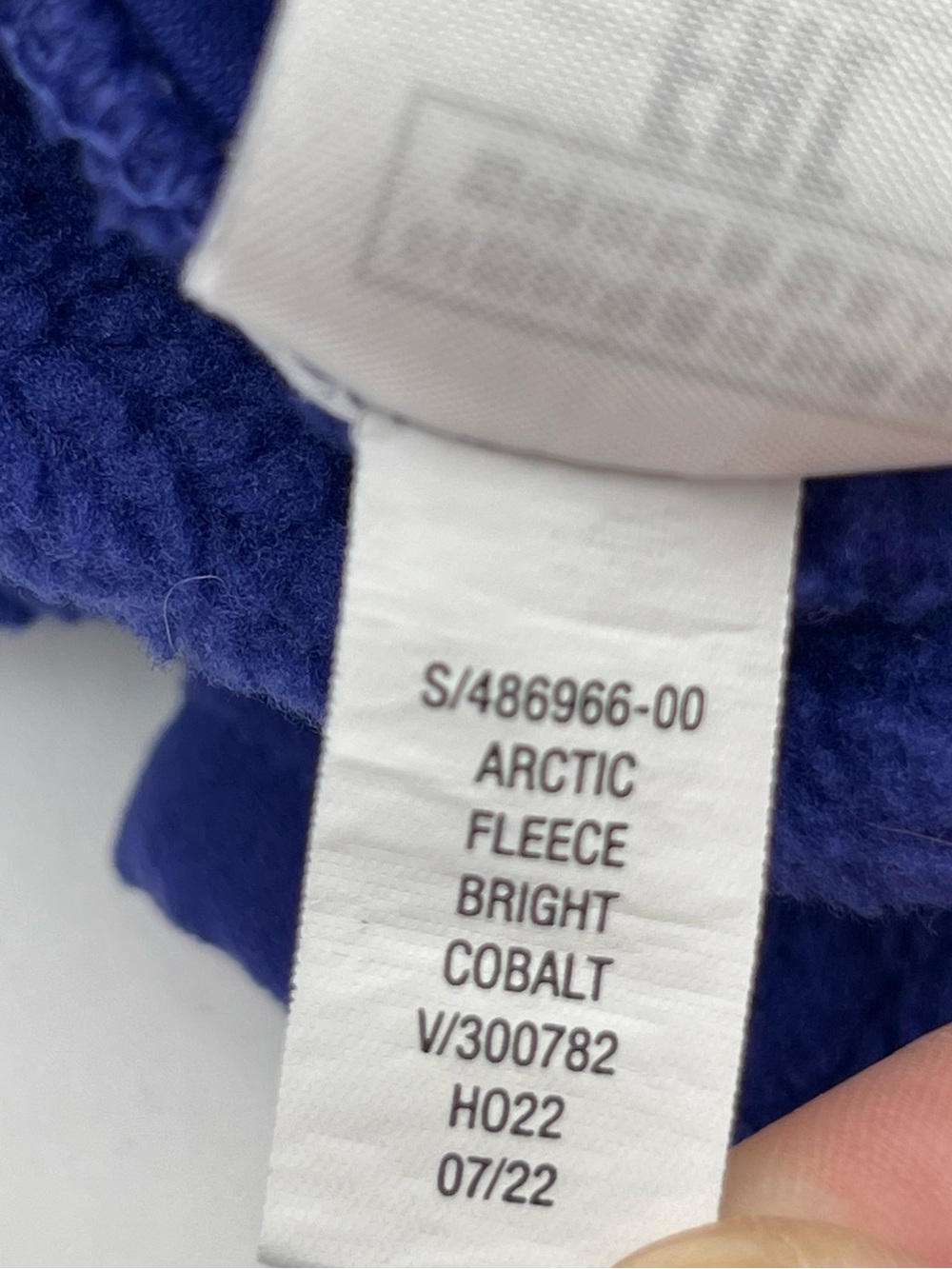 GAP Kids Arctic Fleece 1/4 Snap Pullover in Cobalt Sz Small 6-7 Cozy Casual - Picture 7 of 9
